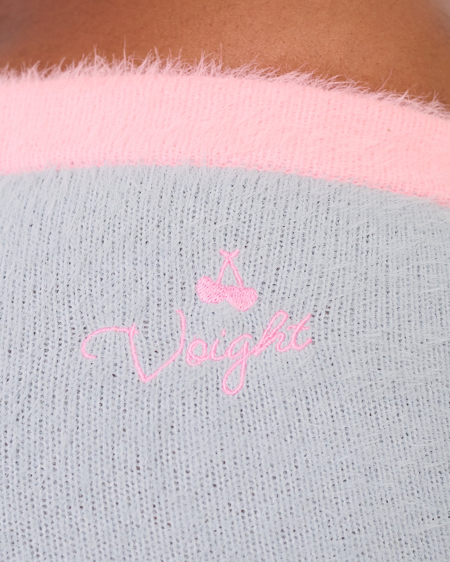 Fuzzy Bralette & Pant Set in Blue