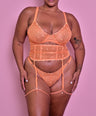 Ember Panty + Garter in Orange