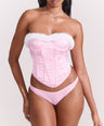 Elle Bustier Set in Faux Fur