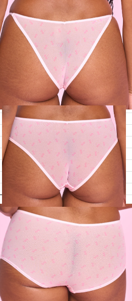 Mesh Panty 3 Pack in Pink
