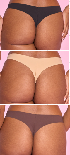 Seamless Thong 3 Pack in Neutral