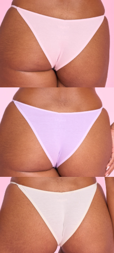 Cotton Bikini 3 Pack in Pastel