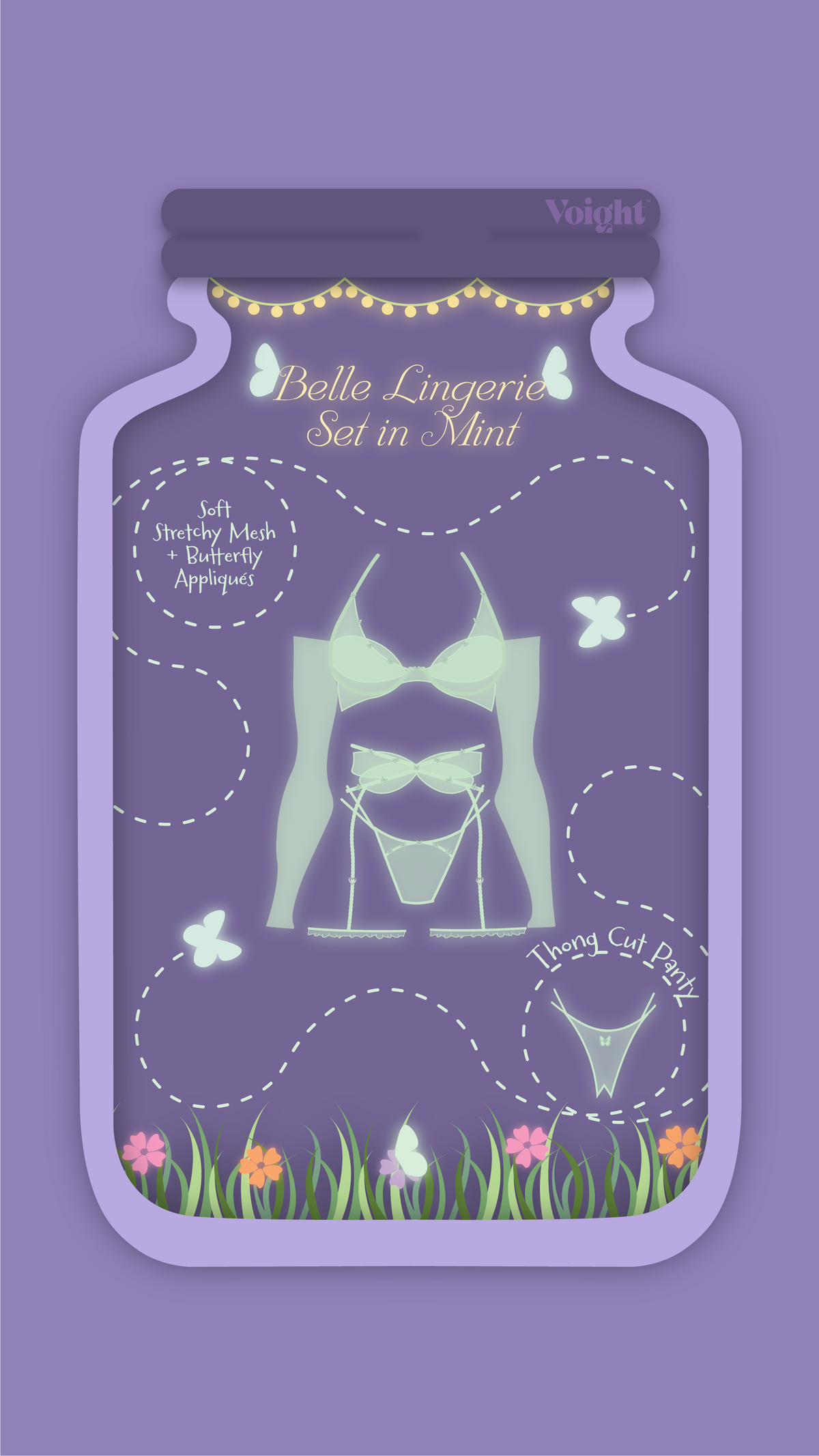 Belle Garter in Mint-Belle Garter in Mint