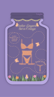 Ember Panty + Garter in Orange