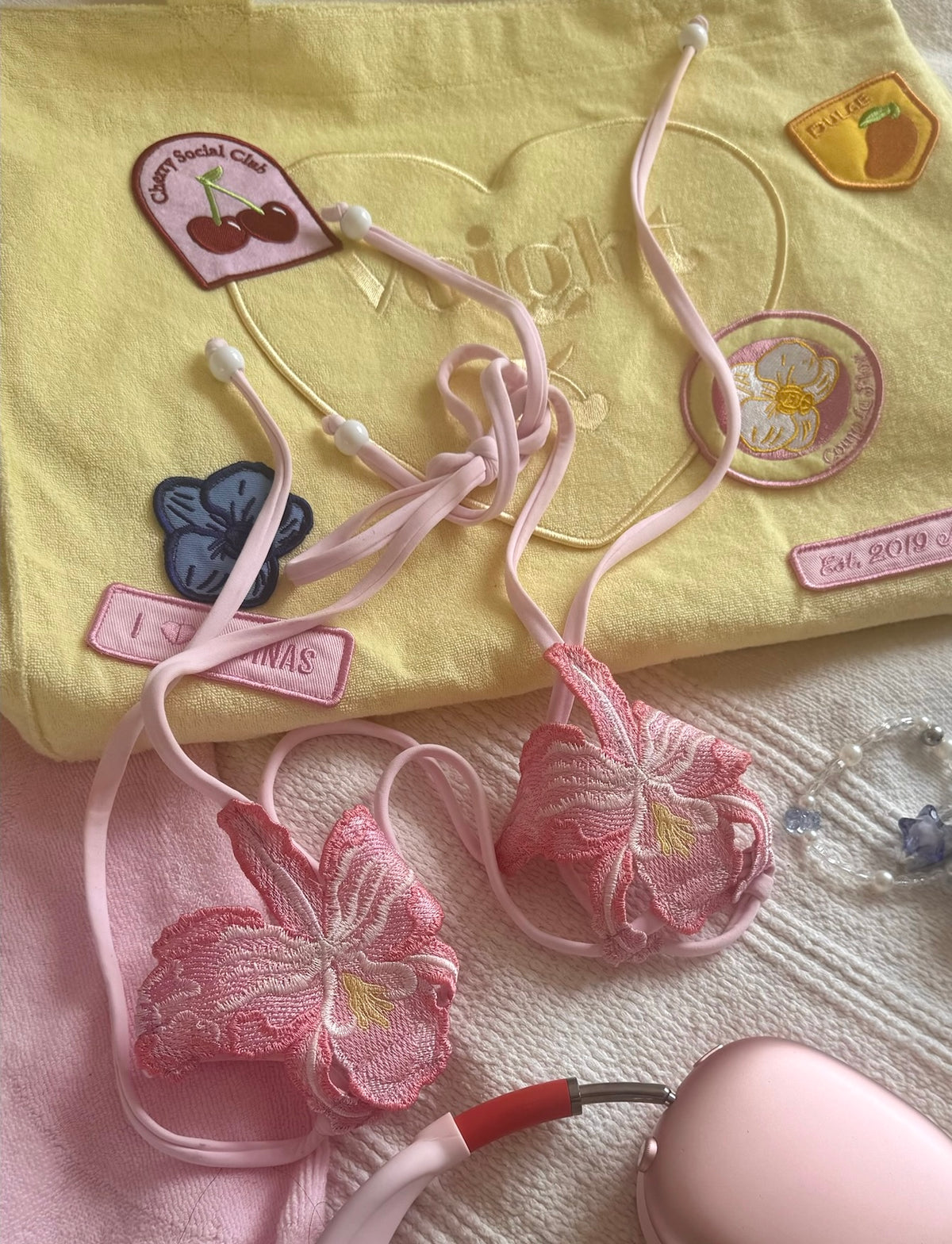Orchid V-kini Set in Pink-Orchid V-kini Set in Pink