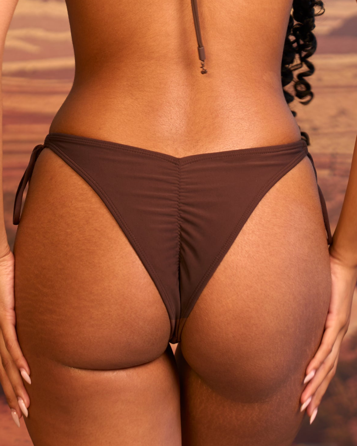 Cherry On Top V-kini Bottom in Brown