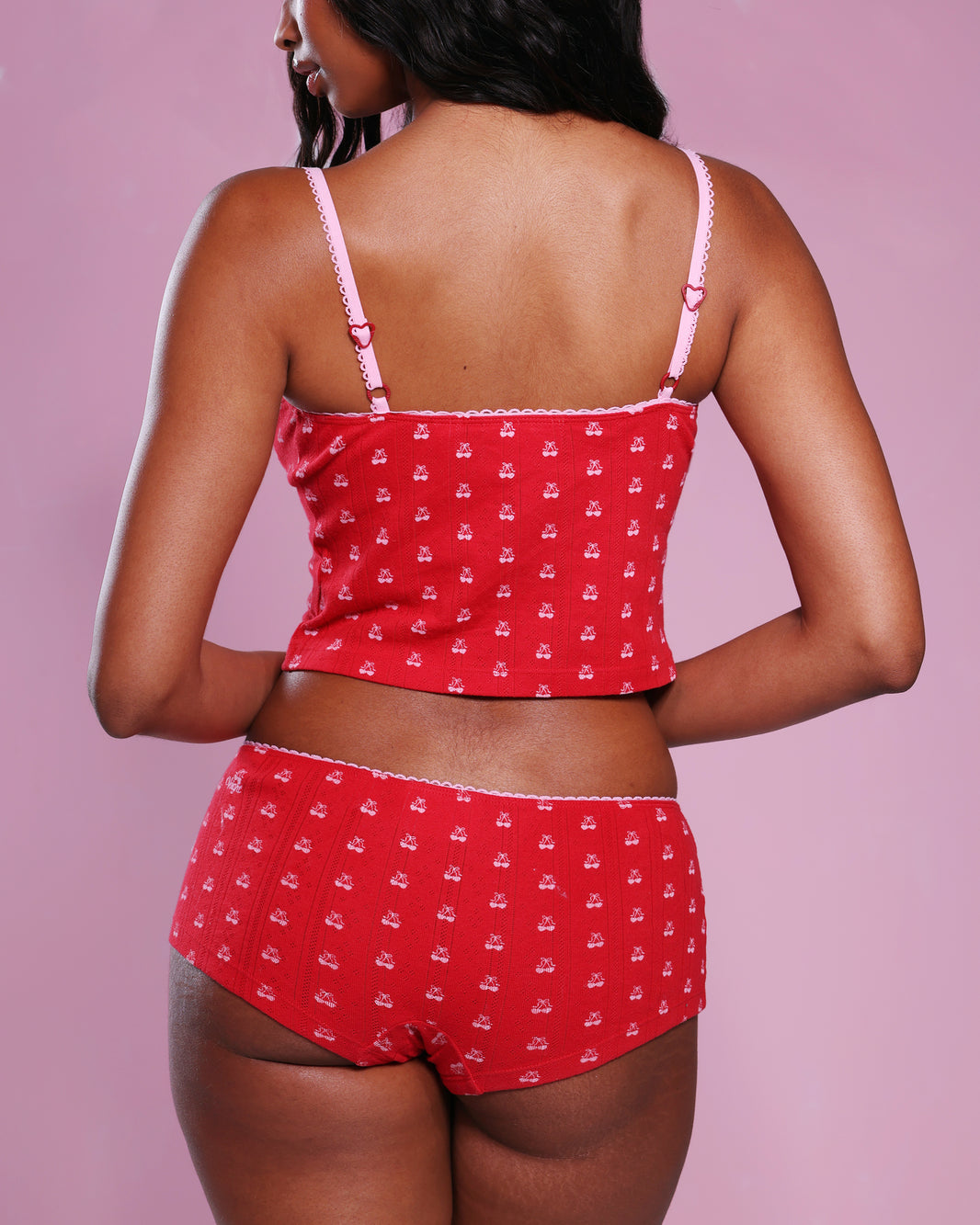 Kylie Tank & Shorts Set in Red-Kylie Tank & Shorts Set in Red