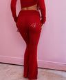 Love You Not Flare Pant in Red