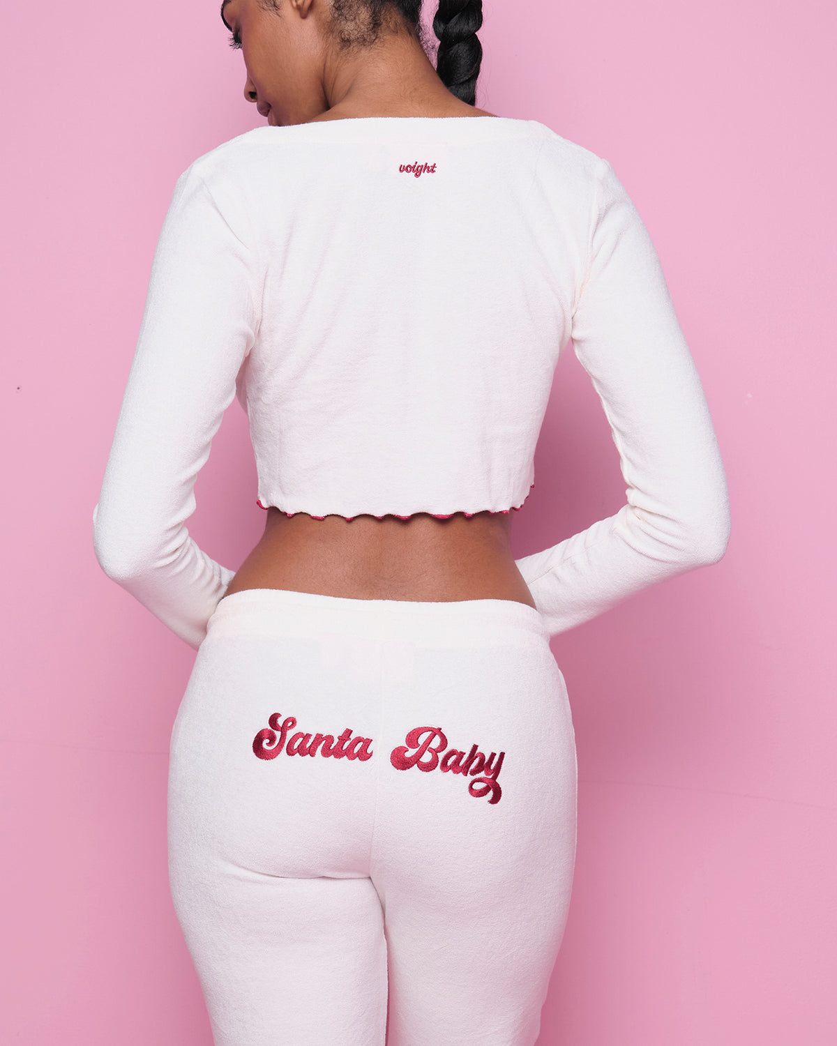 Santa Baby PJ Top in Cream-Santa Baby PJ Top in Cream