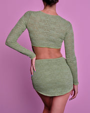 PRE-ORDER Lila Top + Skirt Set in Sage