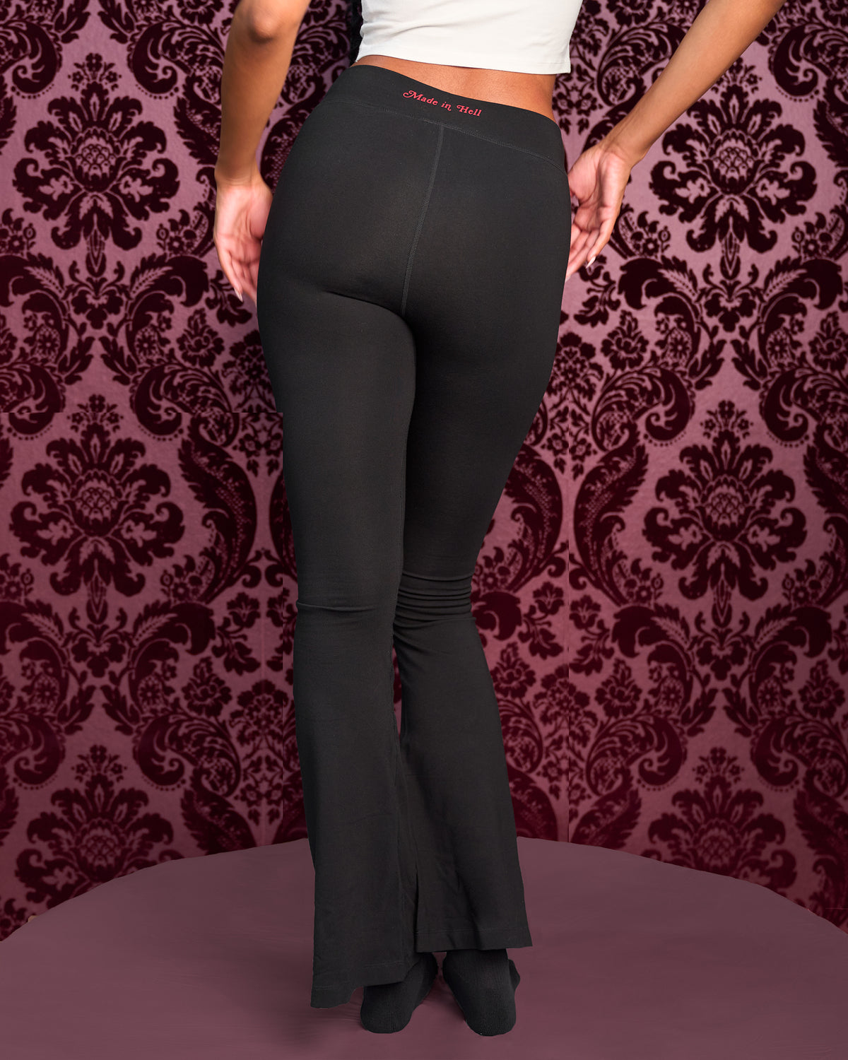 Made In Hell Flare Pants in Black-Made In Hell Flare Pants in Black