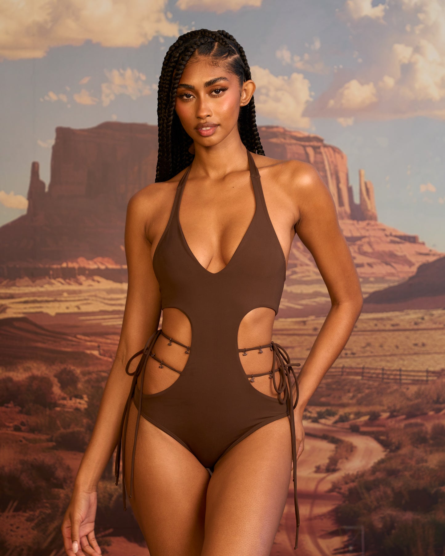 Ava One-Piece in Brown