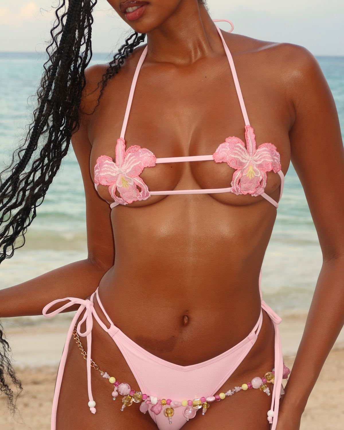 Orchid V-kini Set in Pink-Orchid V-kini Set in Pink