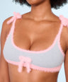 Fuzzy Bralette & Pant Set in Blue