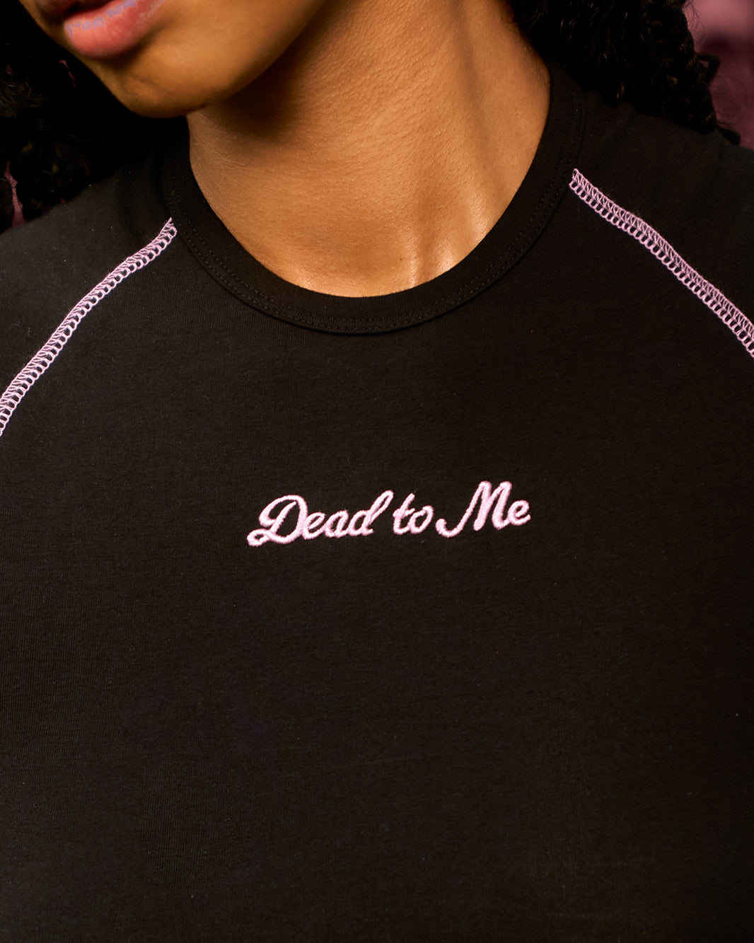 Dead to Me Baby Tee in Black