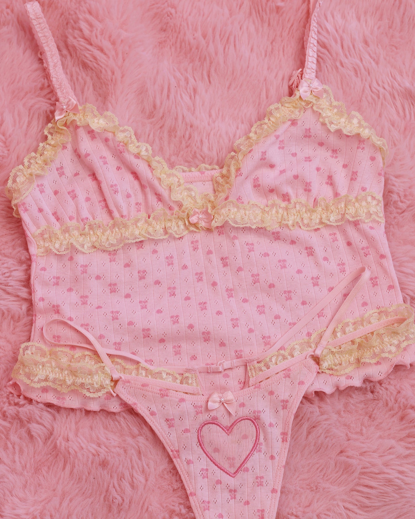 Shelley Tank + Panty Set in Pink