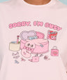 Sorry, I'm Busy Unisex Tee in Cream