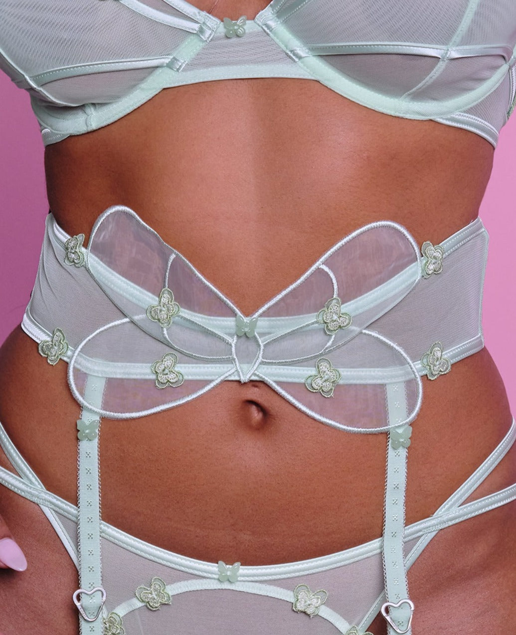 Belle Garter in Mint-Belle Garter in Mint
