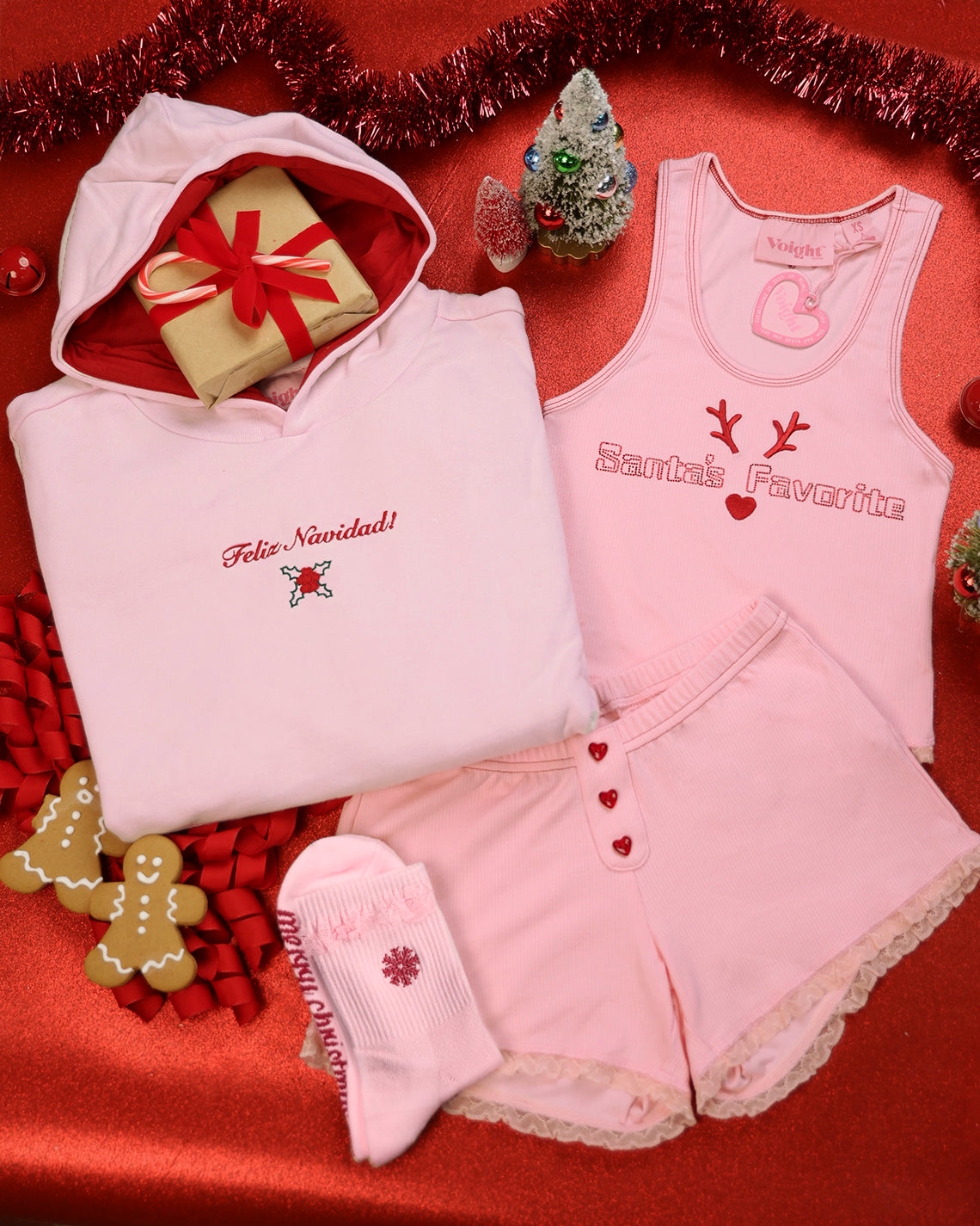 Santa's Fave Holiday Bundle in Pink