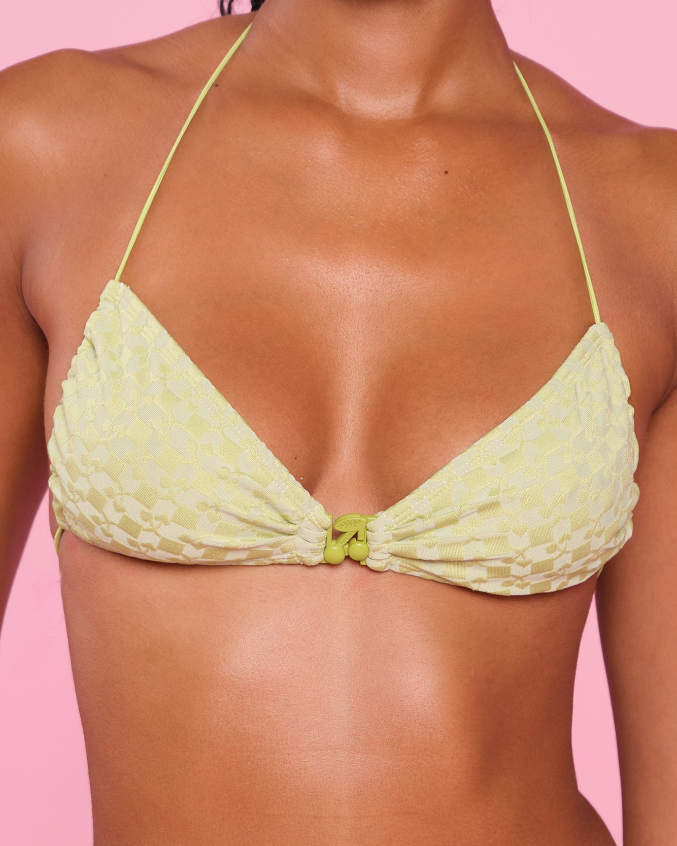 Cherry on Top V-kini Top in Sage