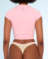 Just A Girl Baby Tee in Pink