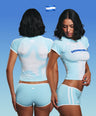 PRE-ORDER Honduras Mini Shorts in Blue