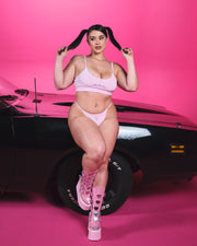 Ribbed Bra in Pink