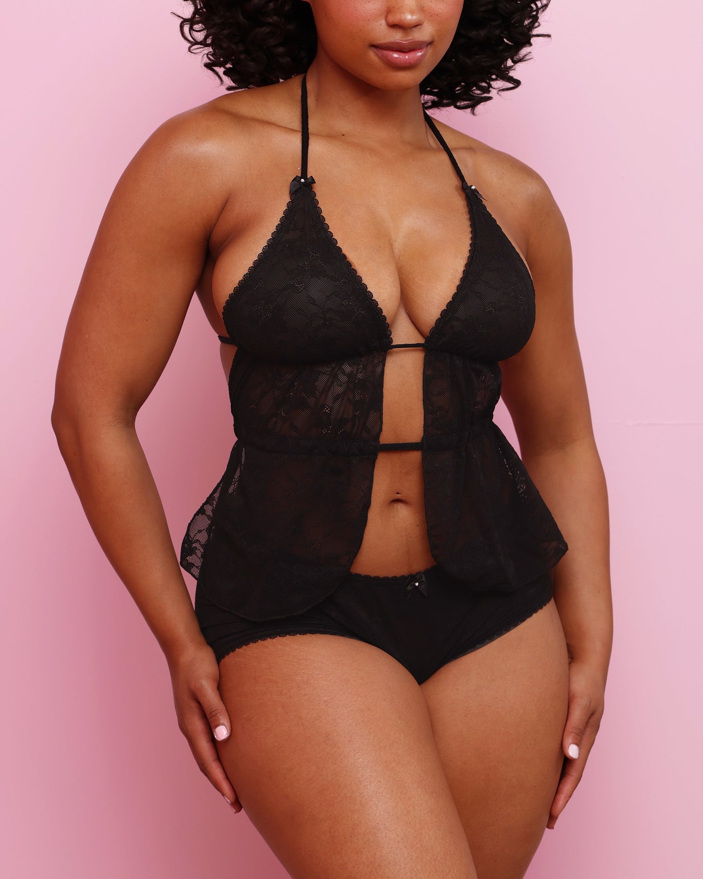 Faye Tank + Shorts Set in Black