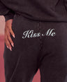 Kiss Me Sweatpants in Black
