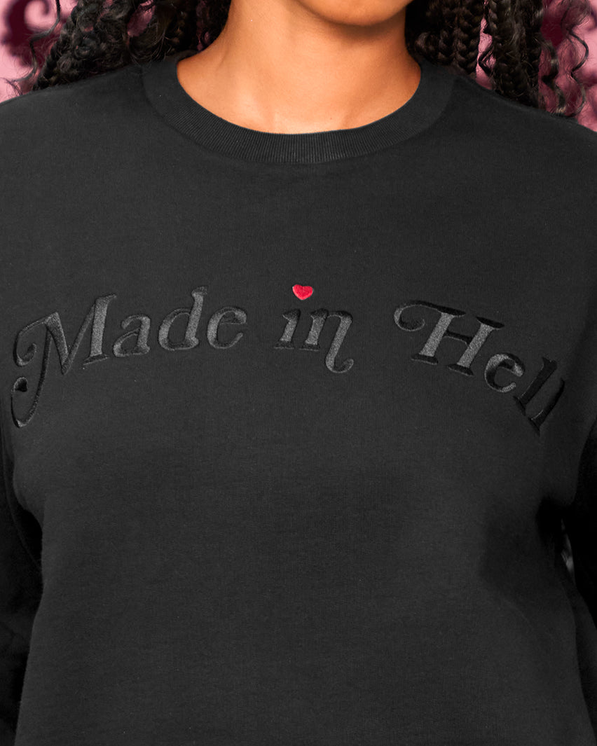 Made In Hell Crew Neck in Black