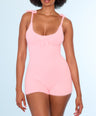 Fuzzy Tank Onesie in Pink