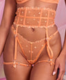 Ember Panty + Garter in Orange
