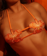 Orchid V-kini Top in Orange