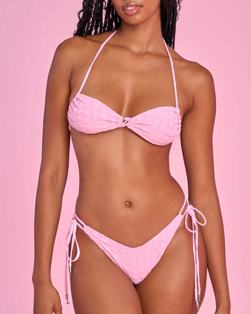 Cherry on Top V-kini Set in Pink