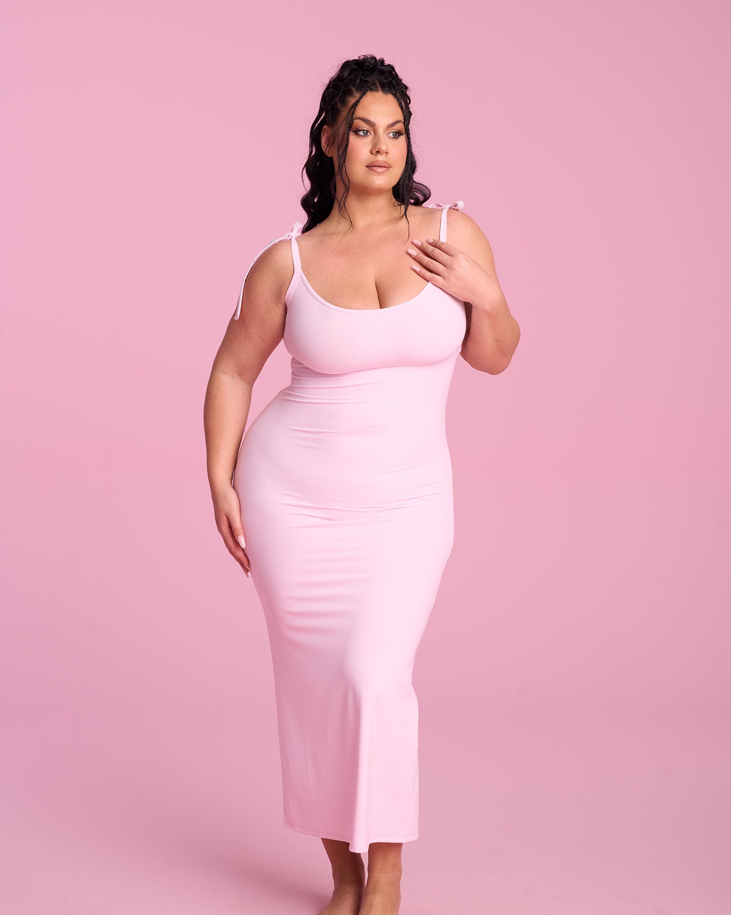 pink tank dress Tank Maxi Dress in Pink