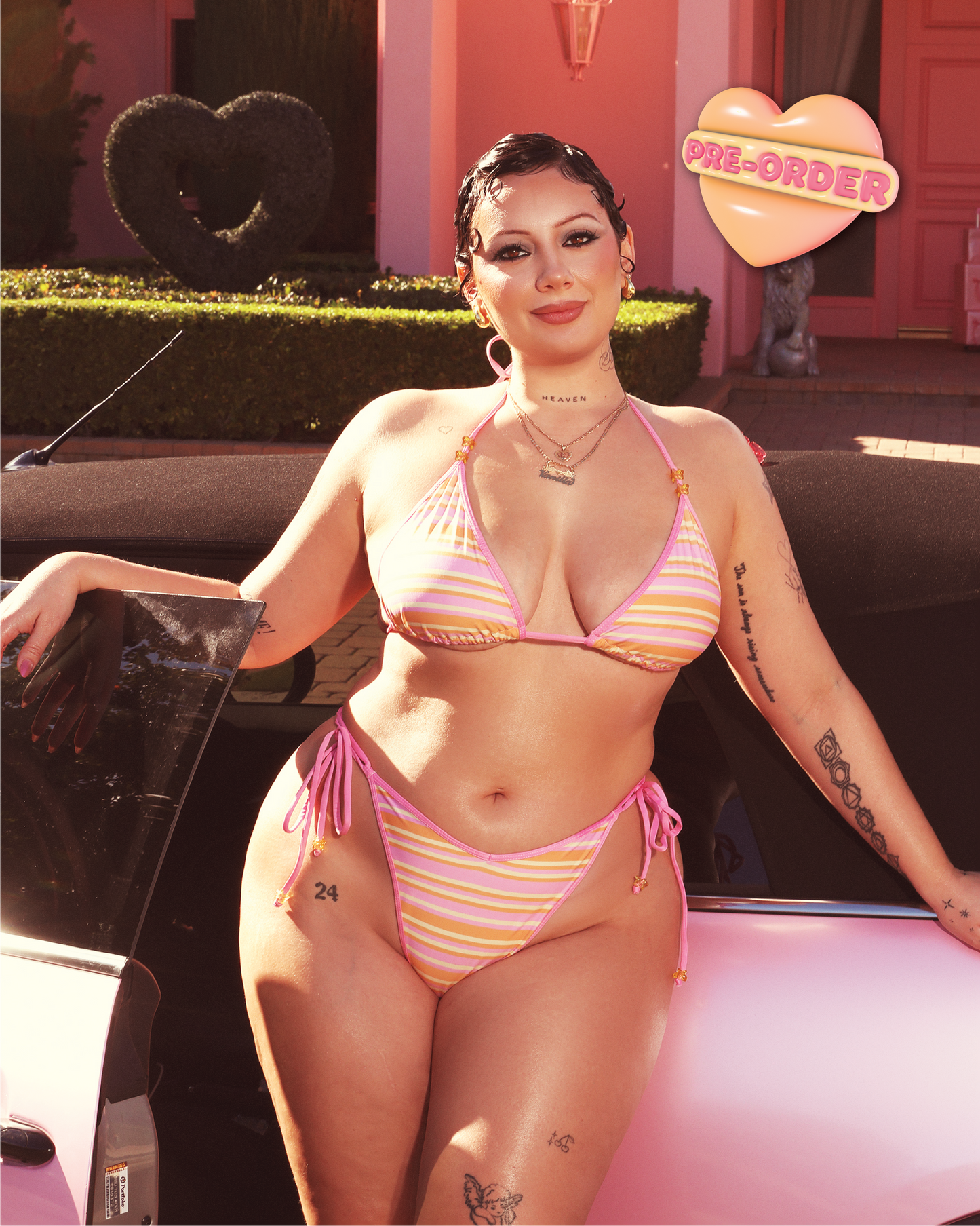 PRE-ORDER Vanilla V-kini Set in Stripes