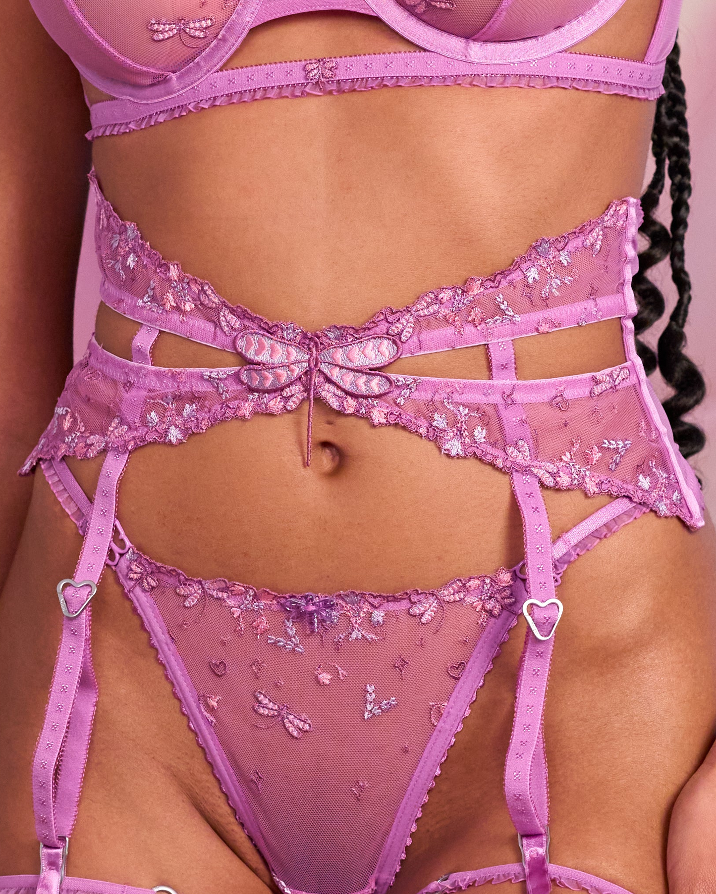 Bloom Garter in Magenta