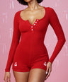 Cherry Heart Onesie in Red