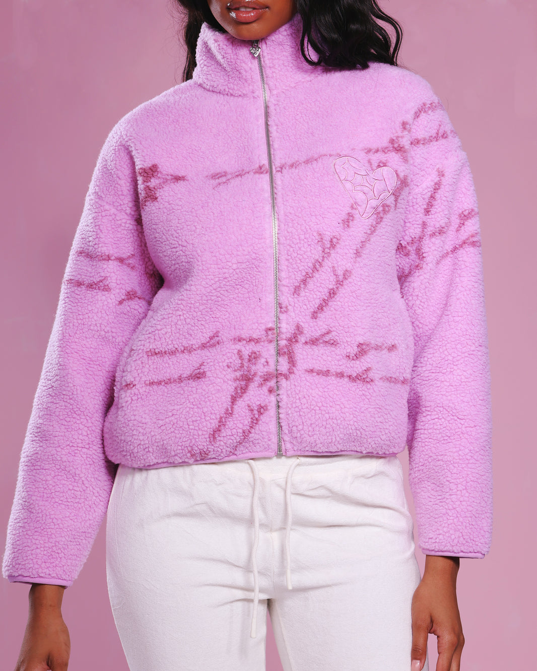 Coven Heart Sherpa in Pink-Coven Heart Sherpa in Pink
