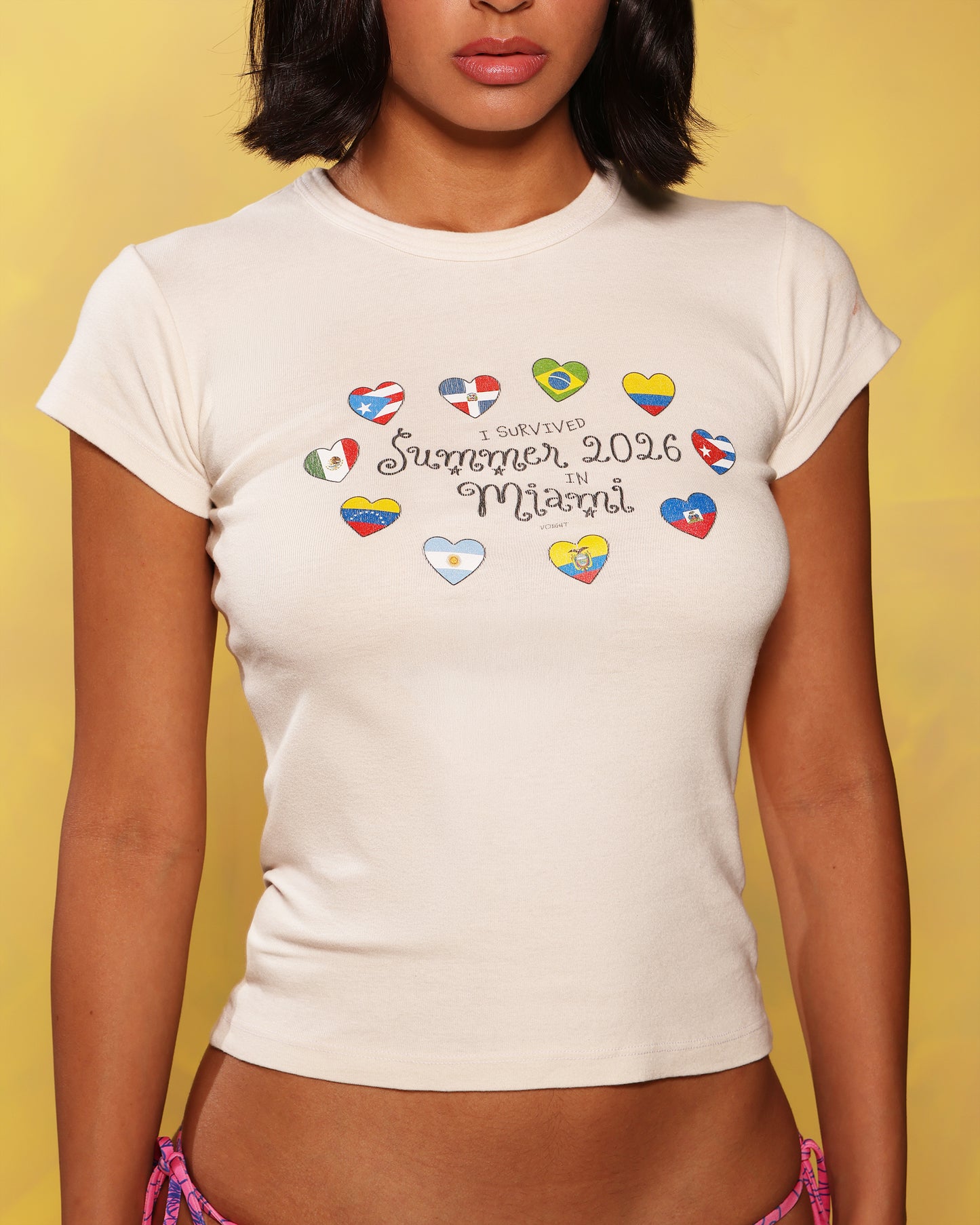 Summer in Miami Tee in Cream