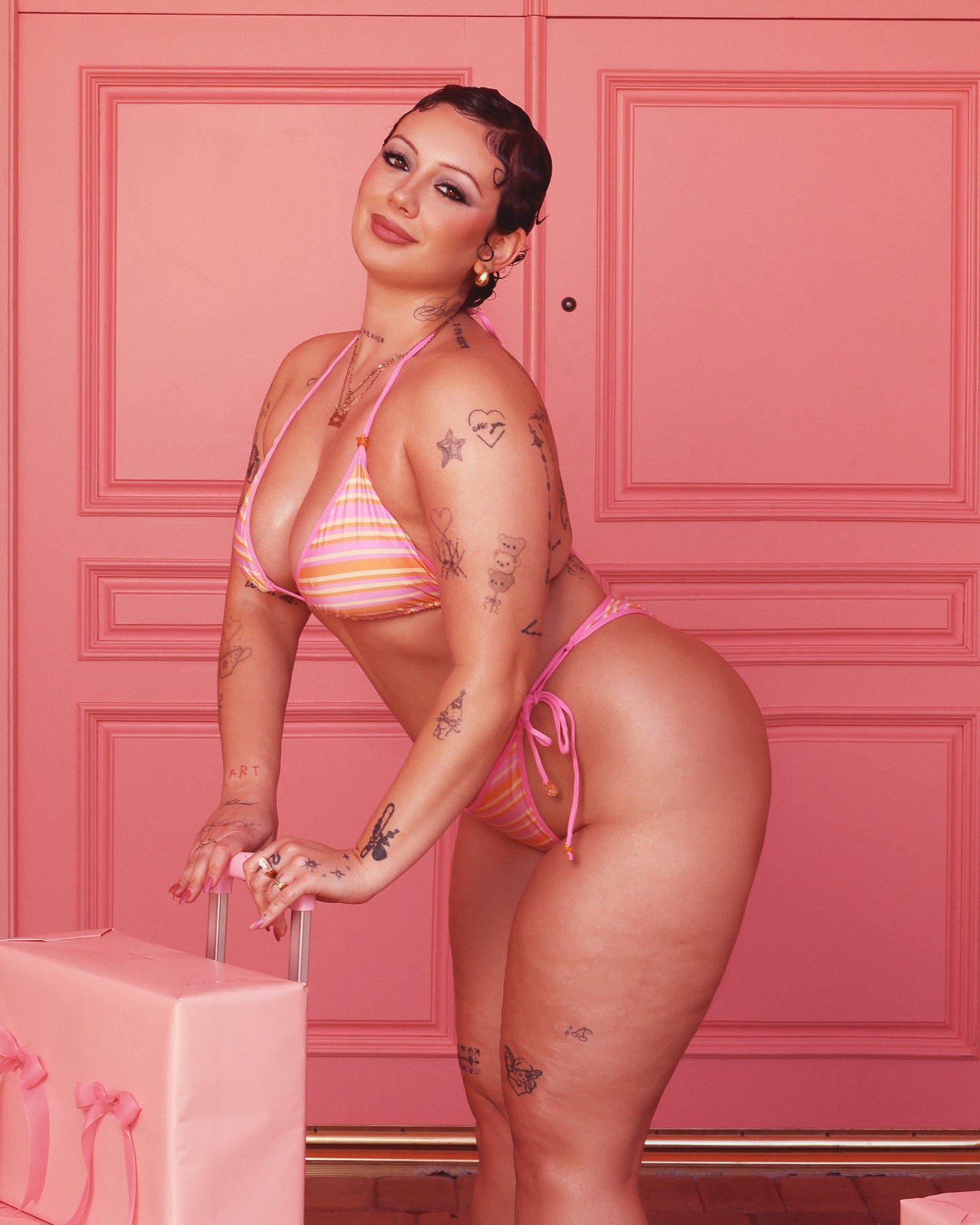 PRE-ORDER Vanilla V-kini Set in Stripes