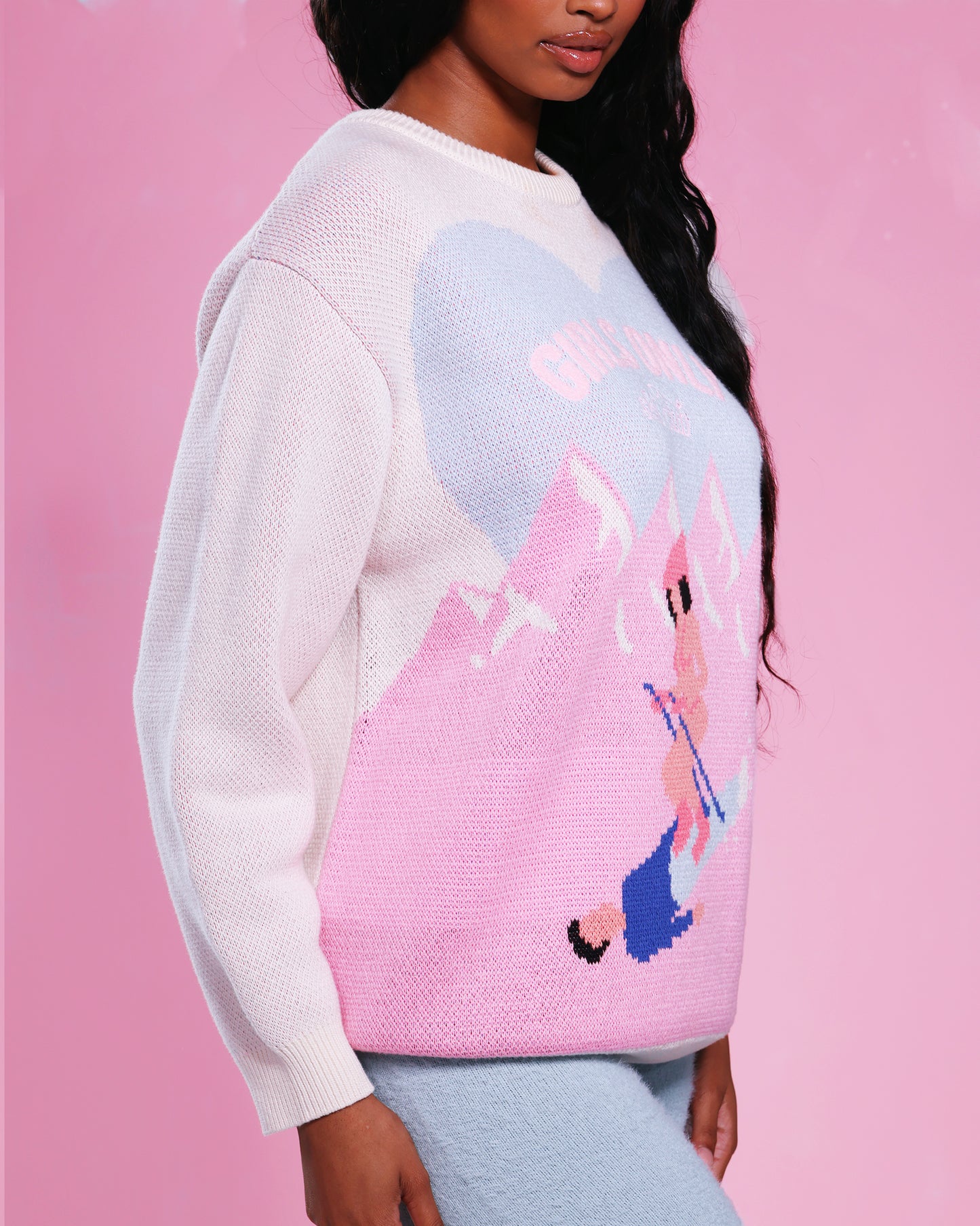 Ski Club Sweater in Cream