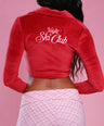 Ski Club Crop Jacket in Red
