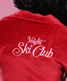 Ski Club Crop Jacket in Red