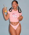 Just A Girl Baby Tee in Pink
