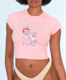 Just A Girl Baby Tee in Pink
