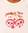 Made In Hell Baby Tee in Cream