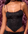 Vixen Silk Bustier in Black