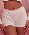 XOXO PJ Shorts in Cream