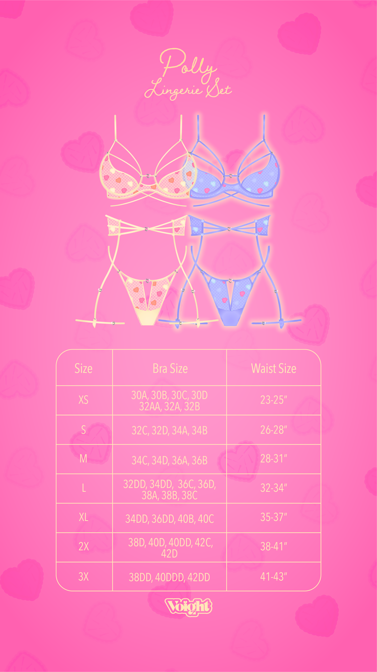 Polly Panty/Garter in Periwinkle Candy